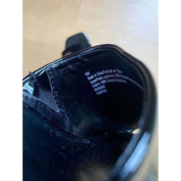 ABOUND "Sarah" Block Heel Mule Black Slide Patent - Picture 7 of 7